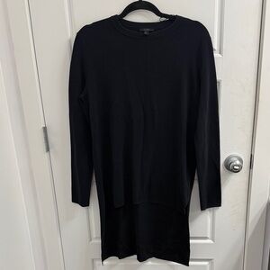 COS Black Long Sleeve High Low Long Sleeve Tunic Top